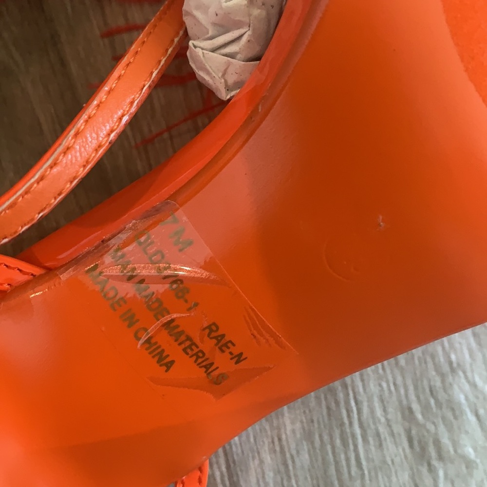 Brand New Fashion Nova Orange Sexy Strap Heels - Picture 9 of 10